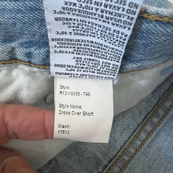 R13 Womens Distressed Denim Cutoff Shorts Size 28 Made In Italy - Picture 8 of 9